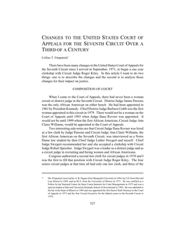 Changes to the United States Court of Appeals for the Seventh Circuit Over a Third of a Century