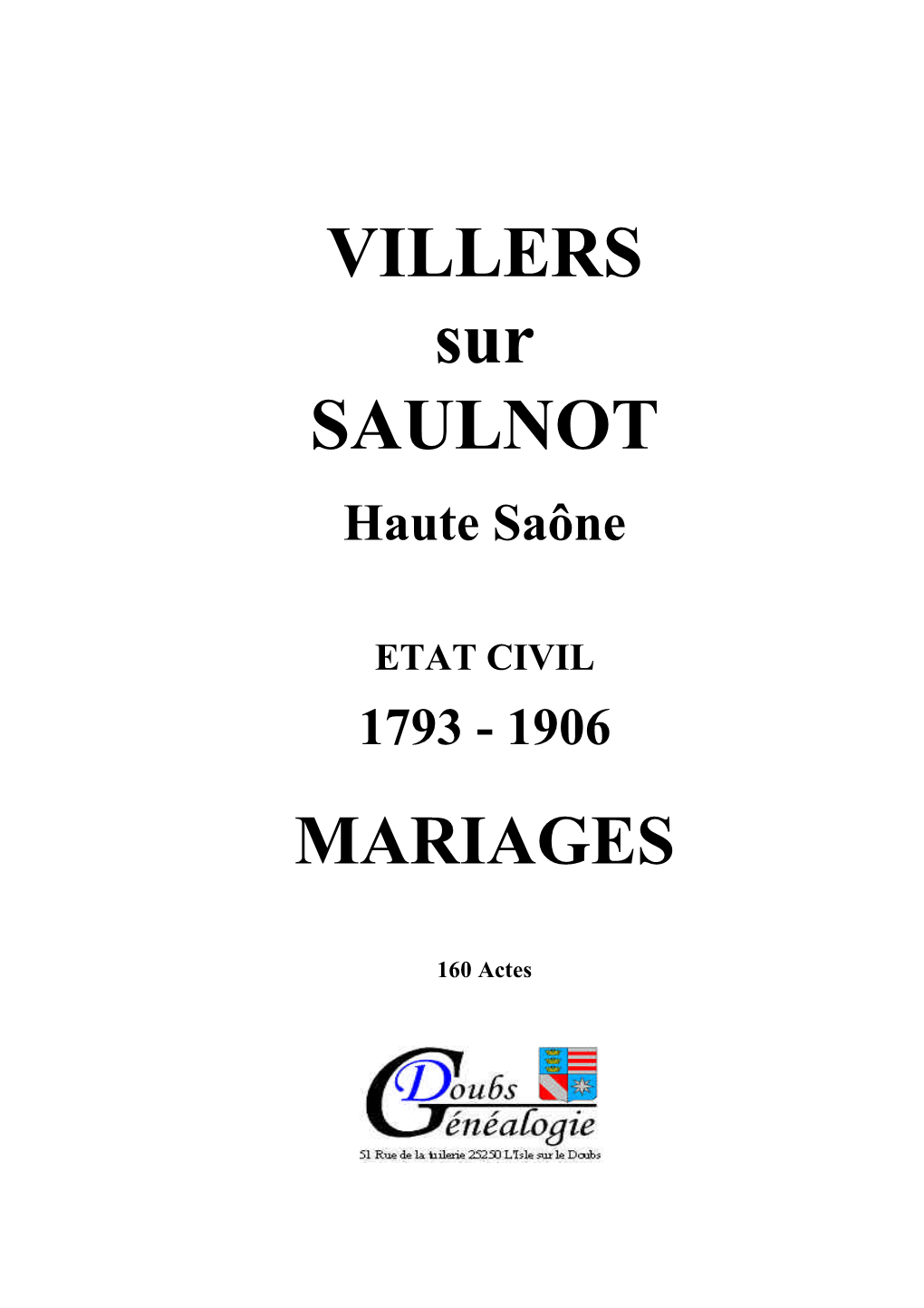VILLERS Sur SAULNOT Haute Saône