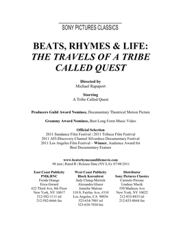 Beats, Rhymes & Life: the Travels of a Tribe Called