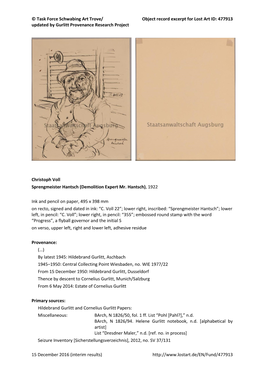 477913 Updated by Gurlitt Provenance Research Project