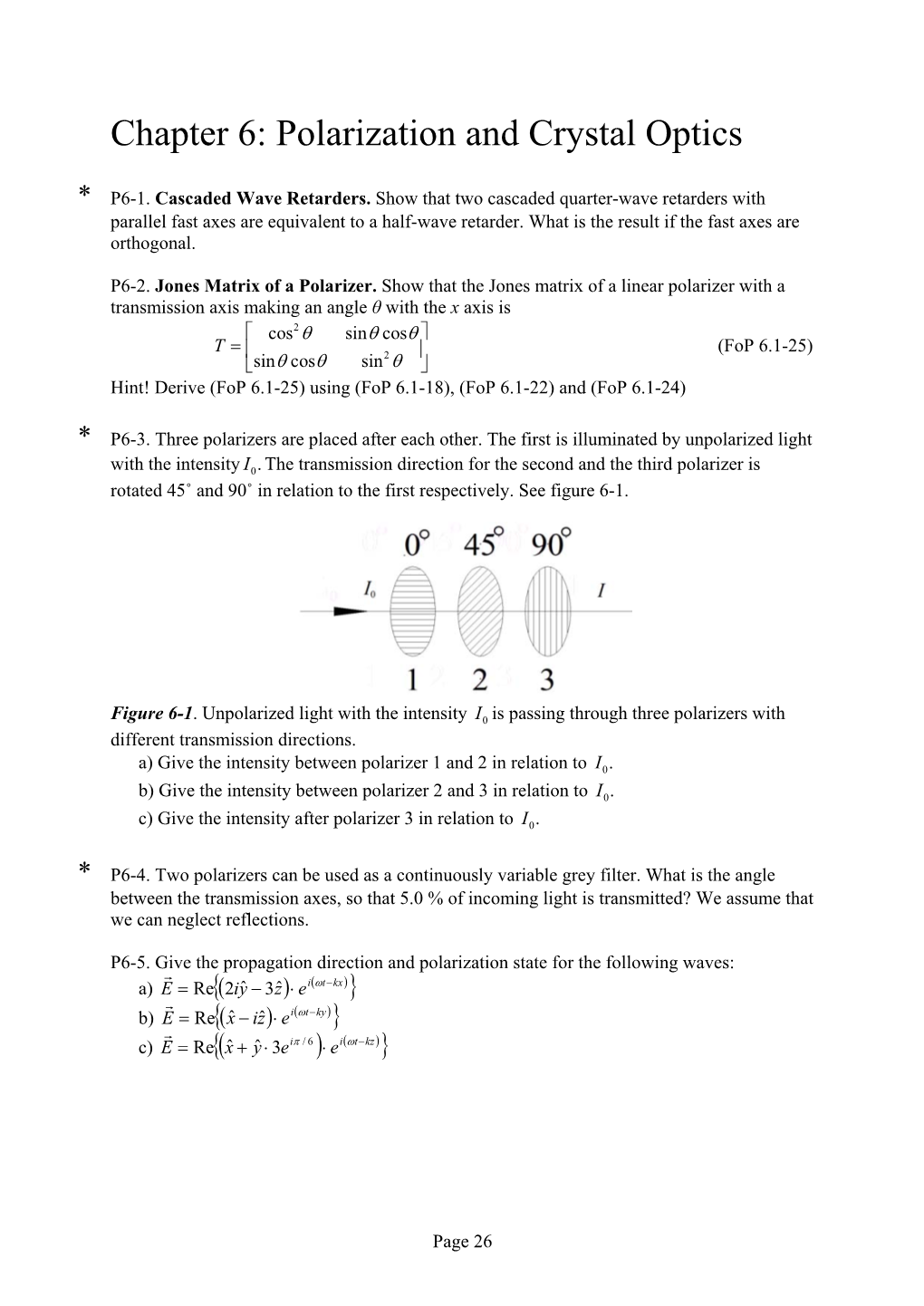 Polarization and Crystal Optics