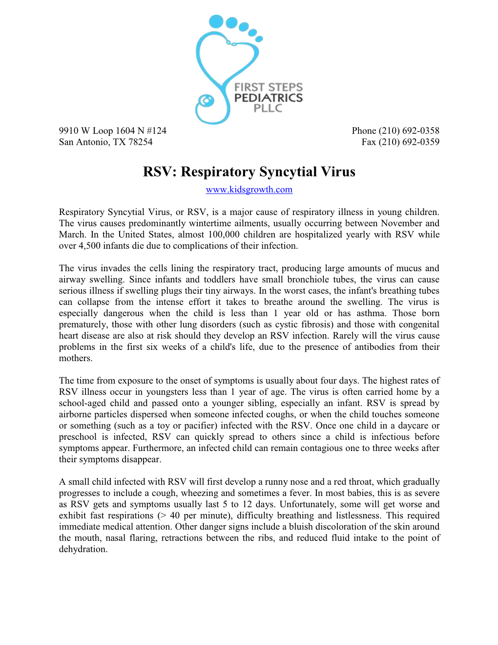 RSV: Respiratory Syncytial Virus