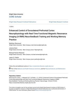 Enhanced Control of Dorsolateral Prefrontal Cortex Neurophysiology