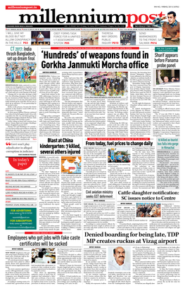 Of Weapons Found in Gorkha Janmukti Morcha Office