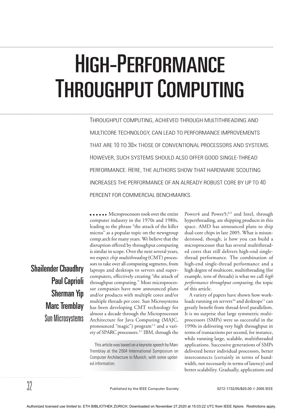 High-Performance Throughput Computing