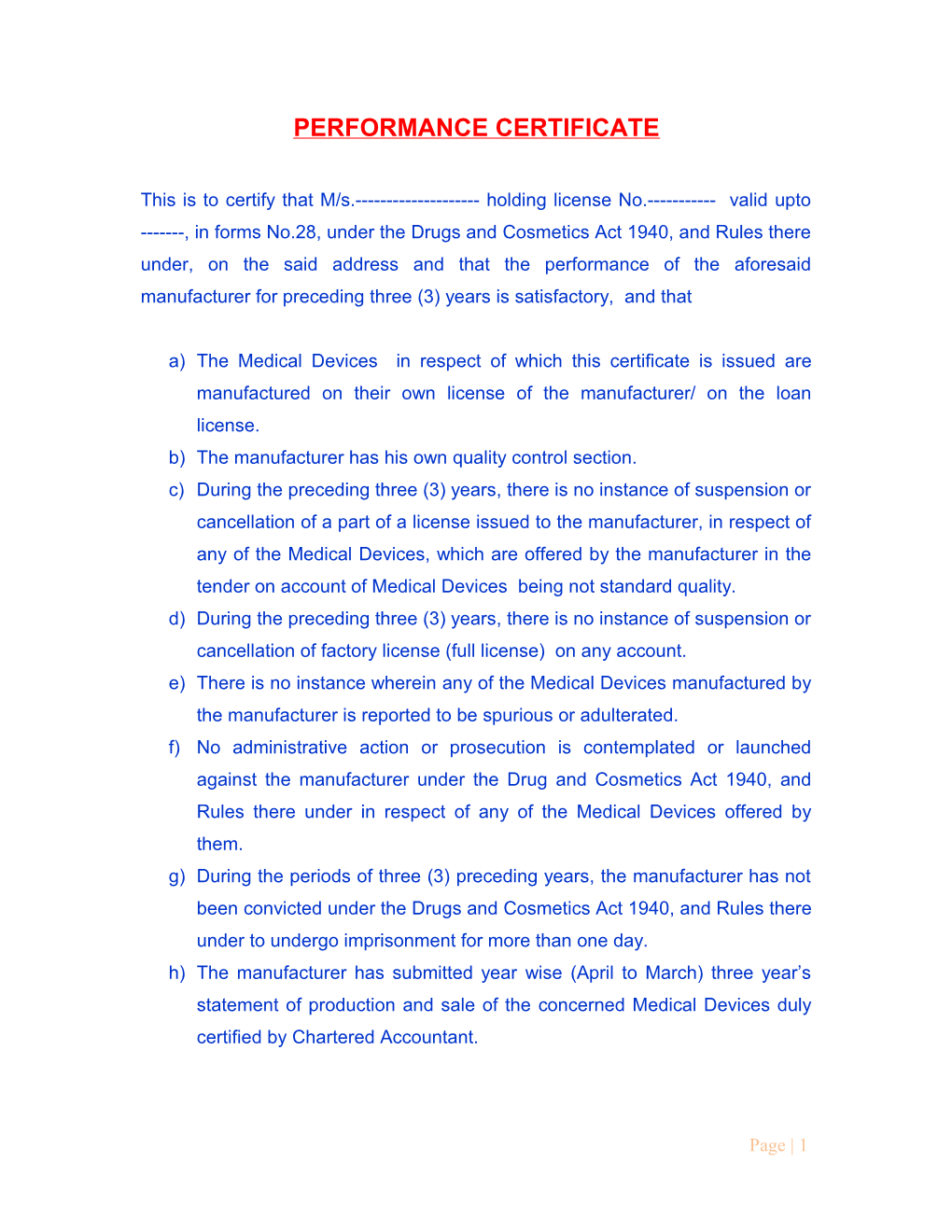 Guidance Document Cum Checklist for the Registration of Medical Devices for Import Into India s1