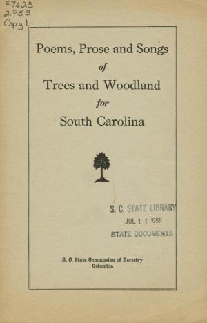 Poems, Prose and Songs Trees and Woodland South Carolina