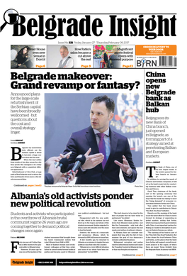 Belgrade Makeover: EDITOR’S WORD Predictability Political by Mark R