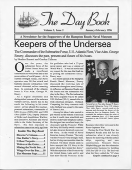 Keepers of the Undersea the Commander Ofthe Submarine Force, U.S