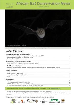 African Bat Conservation News Volume 47