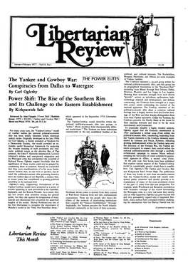 The Libertarian Review January 1977