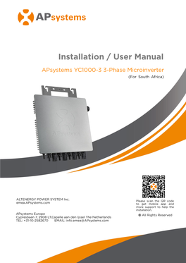 Installation / User Manual