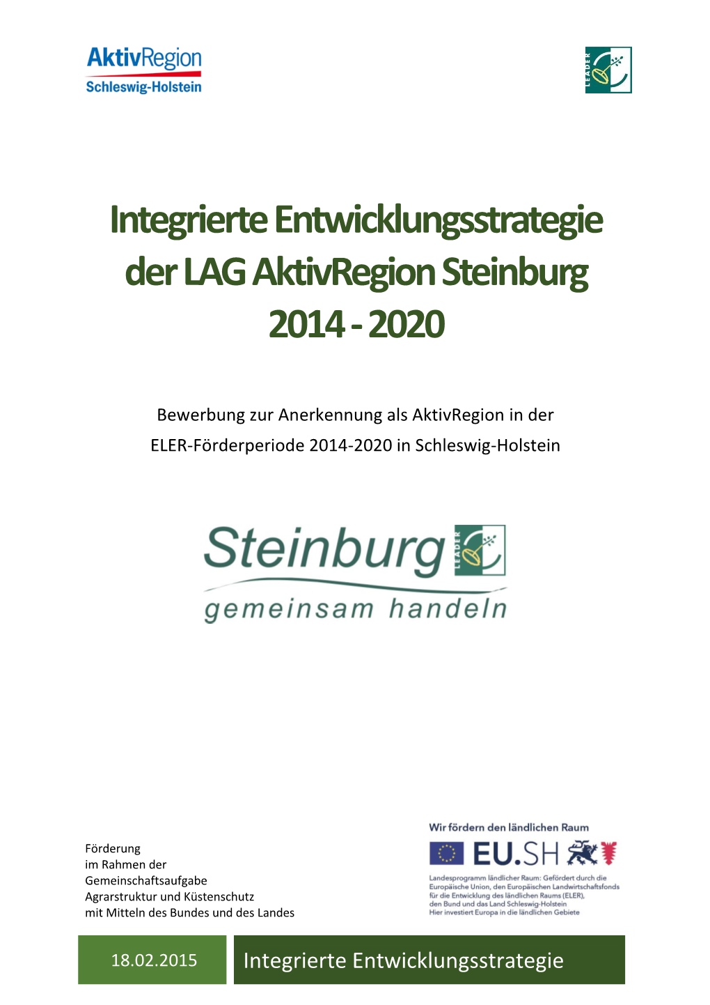 Integrierte Entwicklungsstrategie Der LAG Aktivregion Steinburg 2014 - 2020