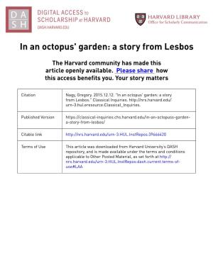 In an Octopus' Garden: a Story from Lesbos
