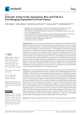 From the Andes to the Apennines: Rise and Fall of a Free-Ranging Population of Feral Llamas