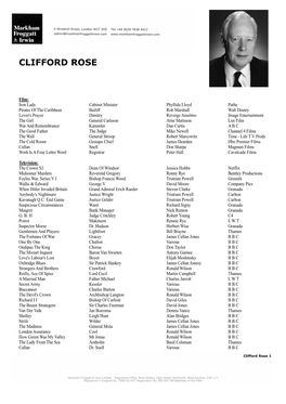 Clifford Rose