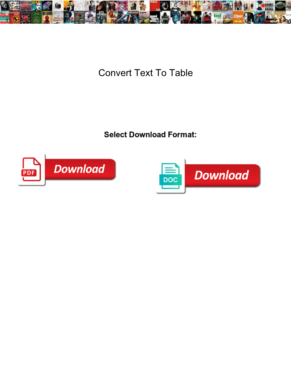 Convert Text to Table