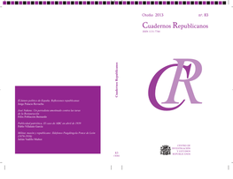 Otoño 2013 Nº. 83 Cuadernos Republicanos ISSN 1131-7744