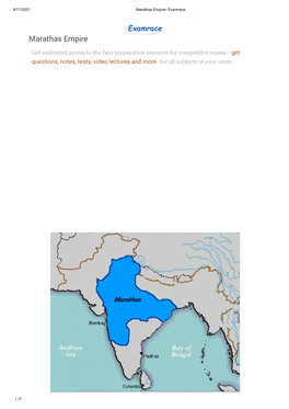 Marathas Empire- Examrace