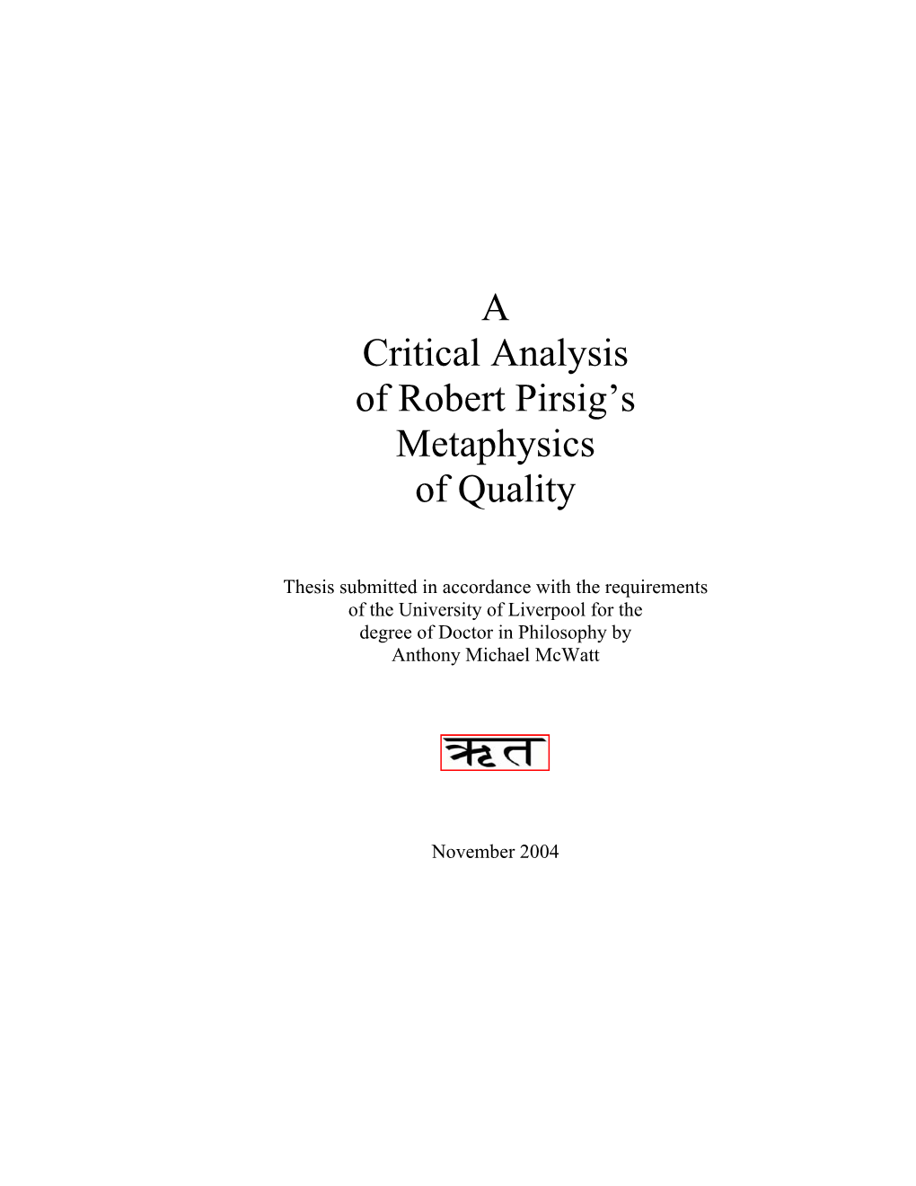 a-critical-analysis-of-robert-pirsig-s-metaphysics-of-quality-docslib