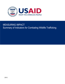 Measuring Impact: Summary of Indicators for Combating Wildlife