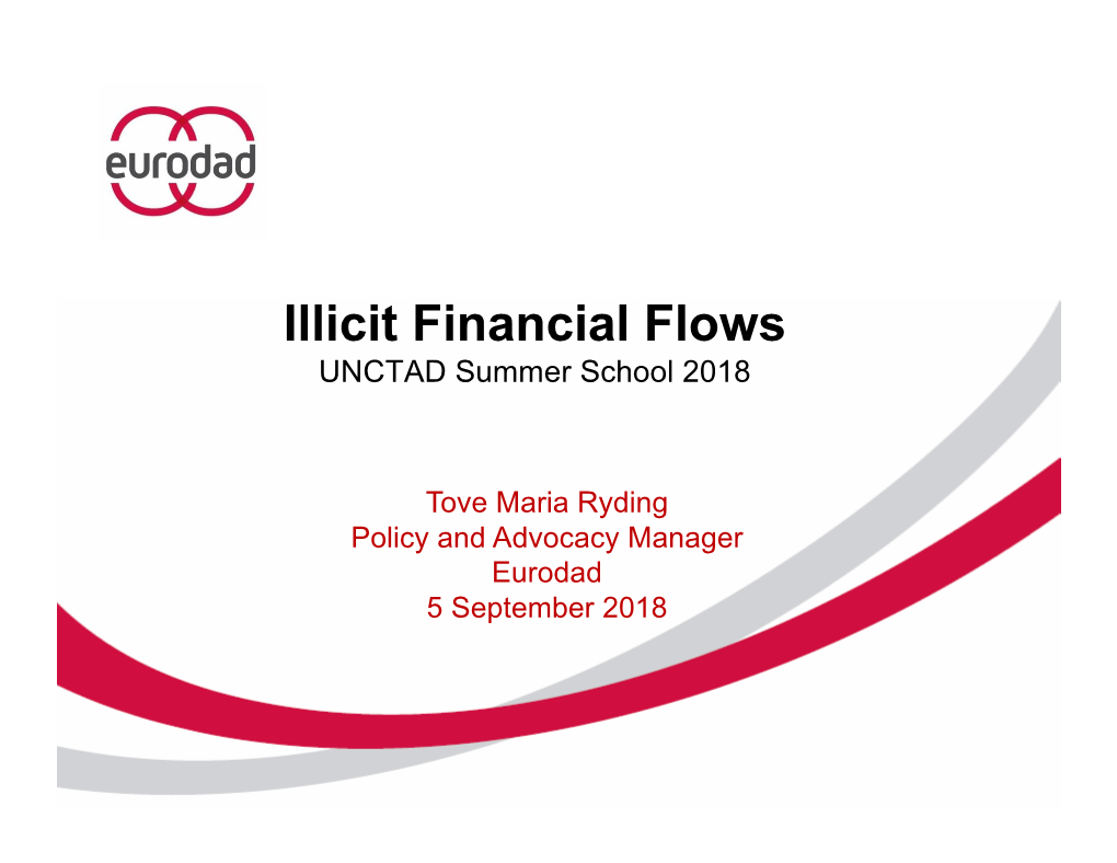 Illicit Financial Flows UNCTAD Summer School 2018