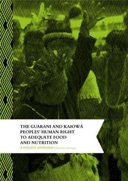 The Guarani and Kaiowá Peoples' Human Right to Adequate Food And