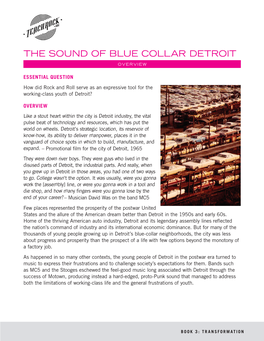 The Sound of Blue Collar Detroit