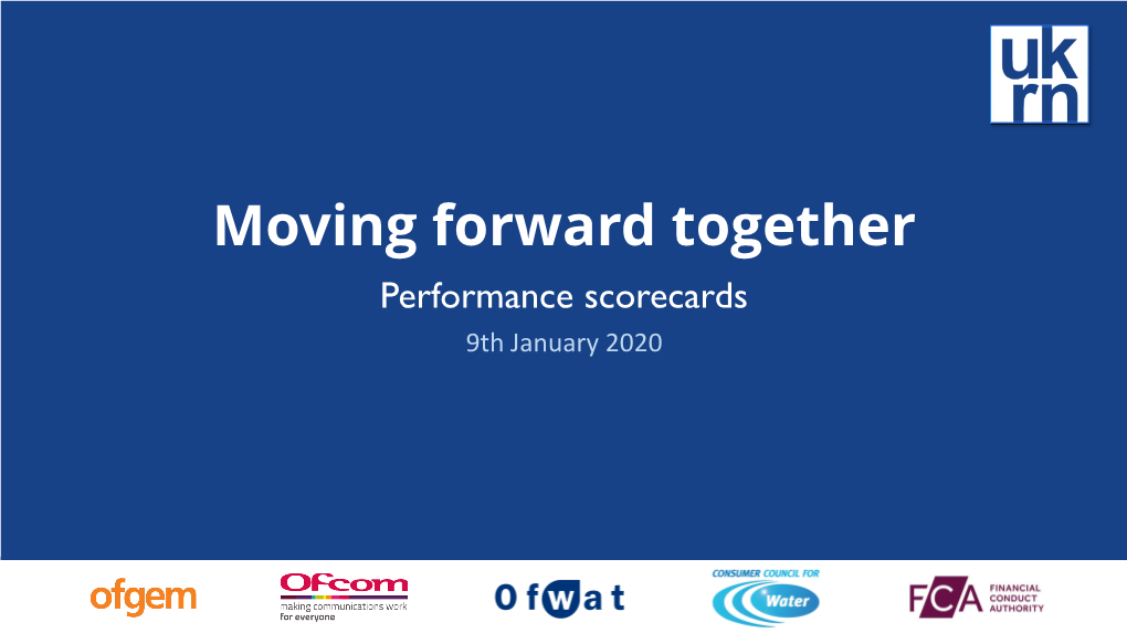 Moving Forward Together – Performance Scorecards 2020
