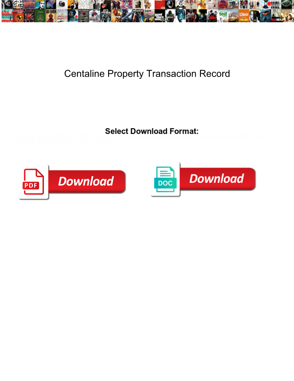 Centaline Property Transaction Record