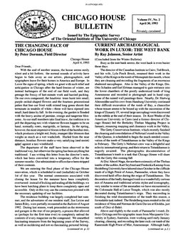 Chicago House Bulletin IV, No.2