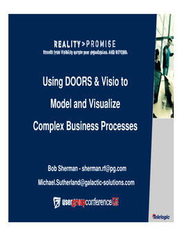 Using Telelogic DOORS and Microsoft Visio to Model and Visualize