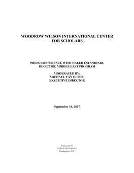 Woodrow Wilson International Center for Scholars