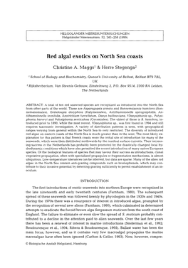 Red Algal Exotics on North Sea Coasts