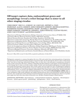 Off-Target Capture Data, Endosymbiont Genes and Morphology Reveal A
