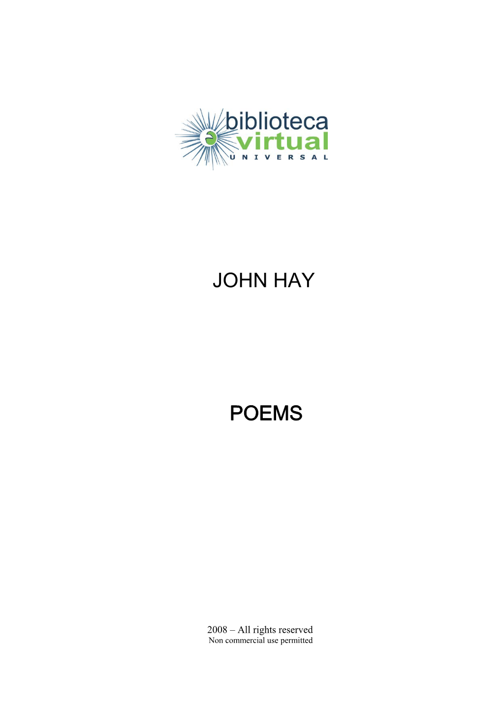 John Hay Poems