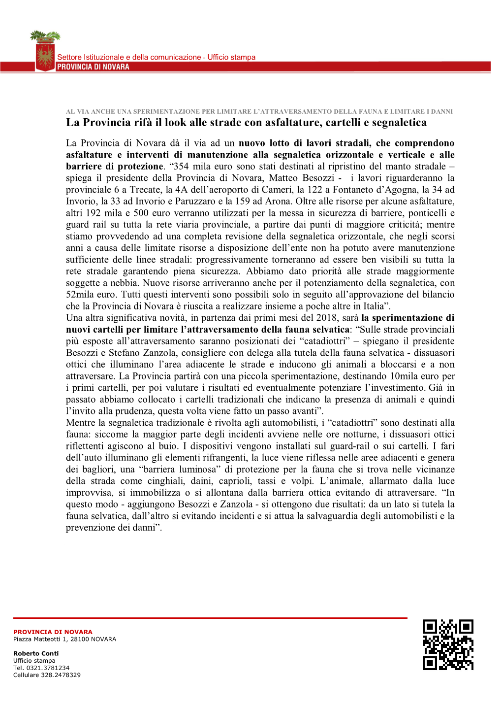 La Provincia Rifà Il Look Alle Strade Con Asfaltature, Cartelli E Segnaletica