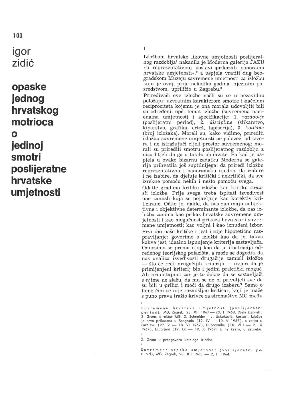 Zivot Umjetnosti, 6, 1968, Izdavac