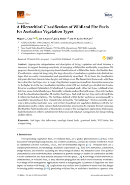 A Hierarchical Classification of Wildland Fire Fuels for Australian