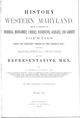 Scharf, J. Thomas. History of Western Maryland