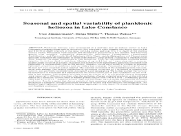 Seasonal and Spatial Variability of Planktonic Heliozoa in Lake Constance