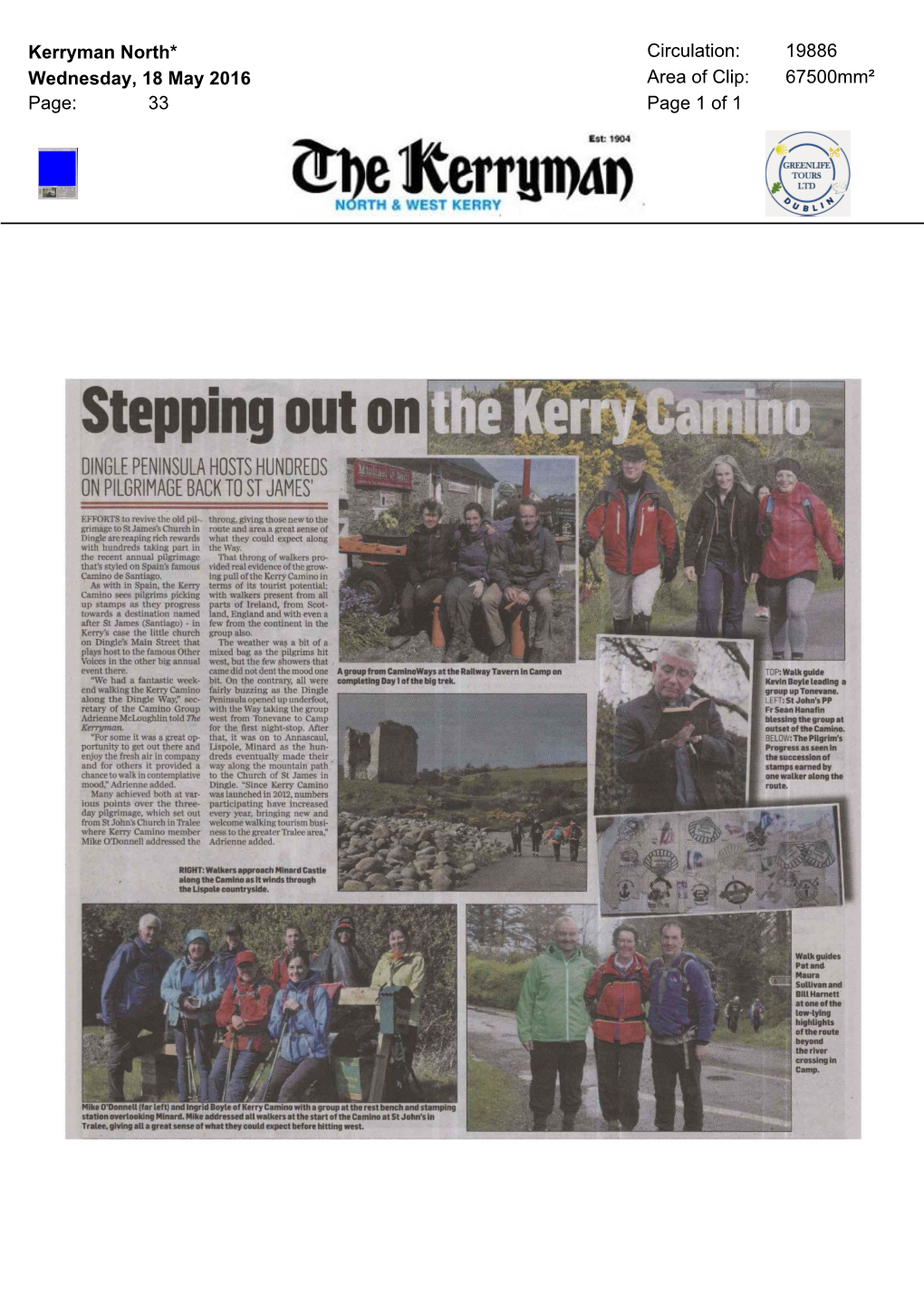 Stepping out on the Kerry Camino