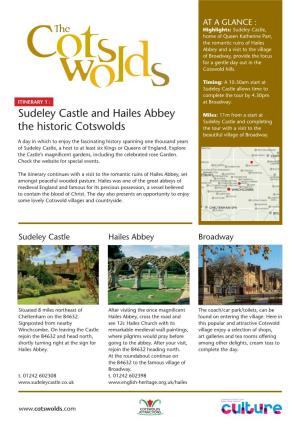 Sudeley Castle, Hailes Abbey & Cotswolds