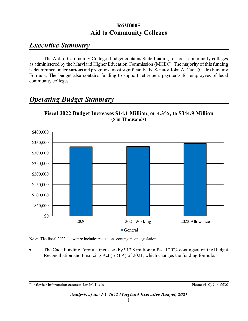 Aid to Community Colleges