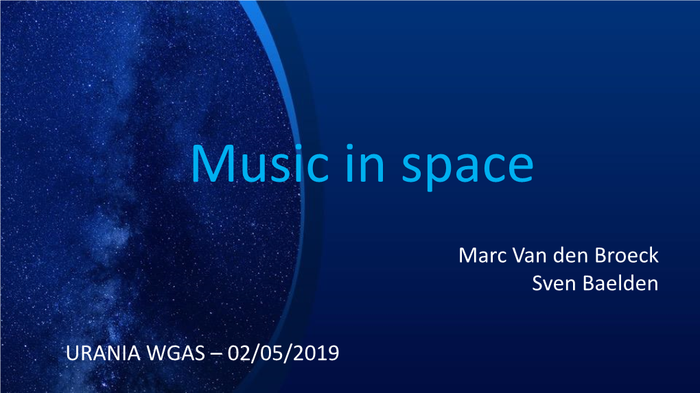 Music in Space