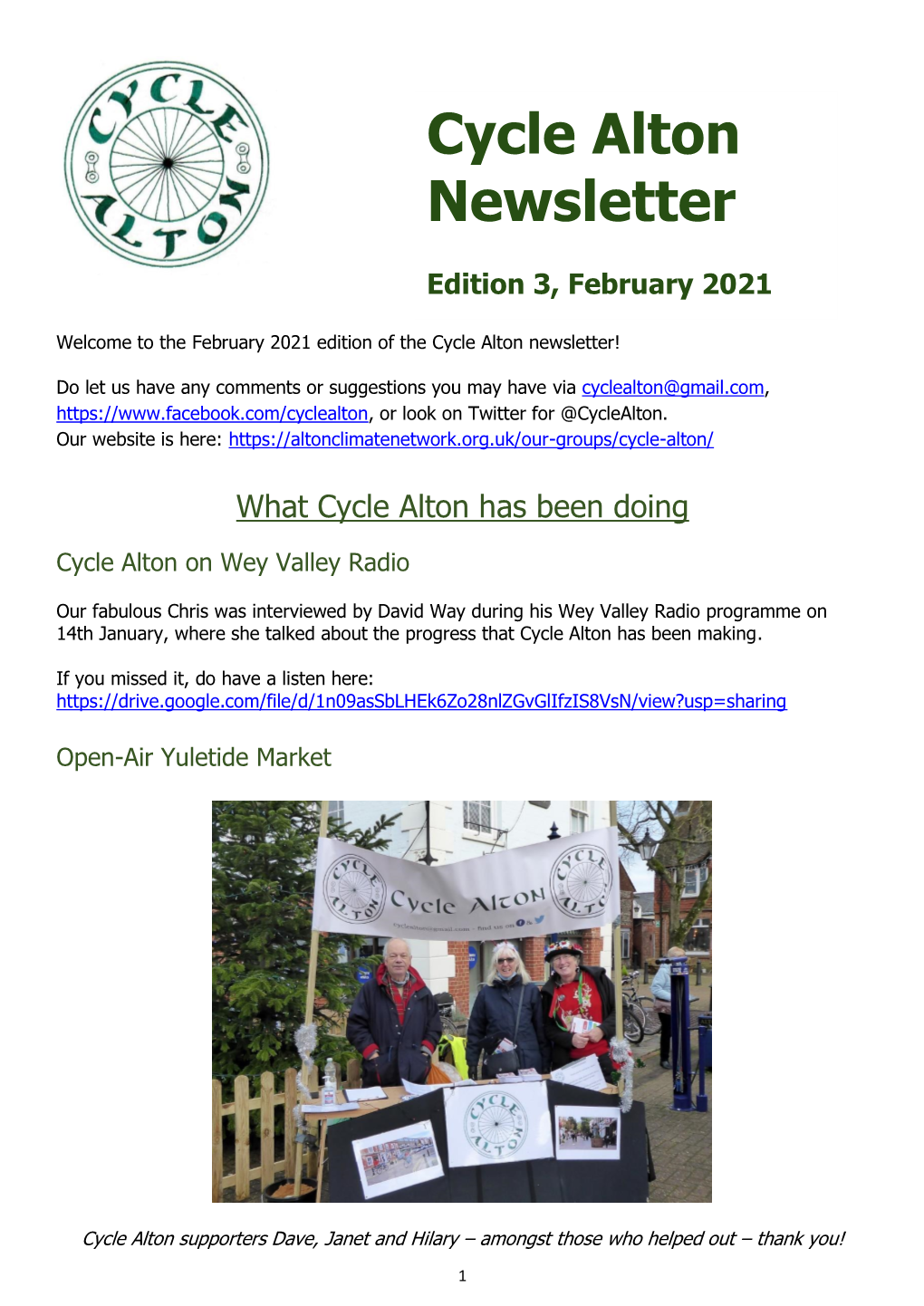 Cycle Alton Newsletter