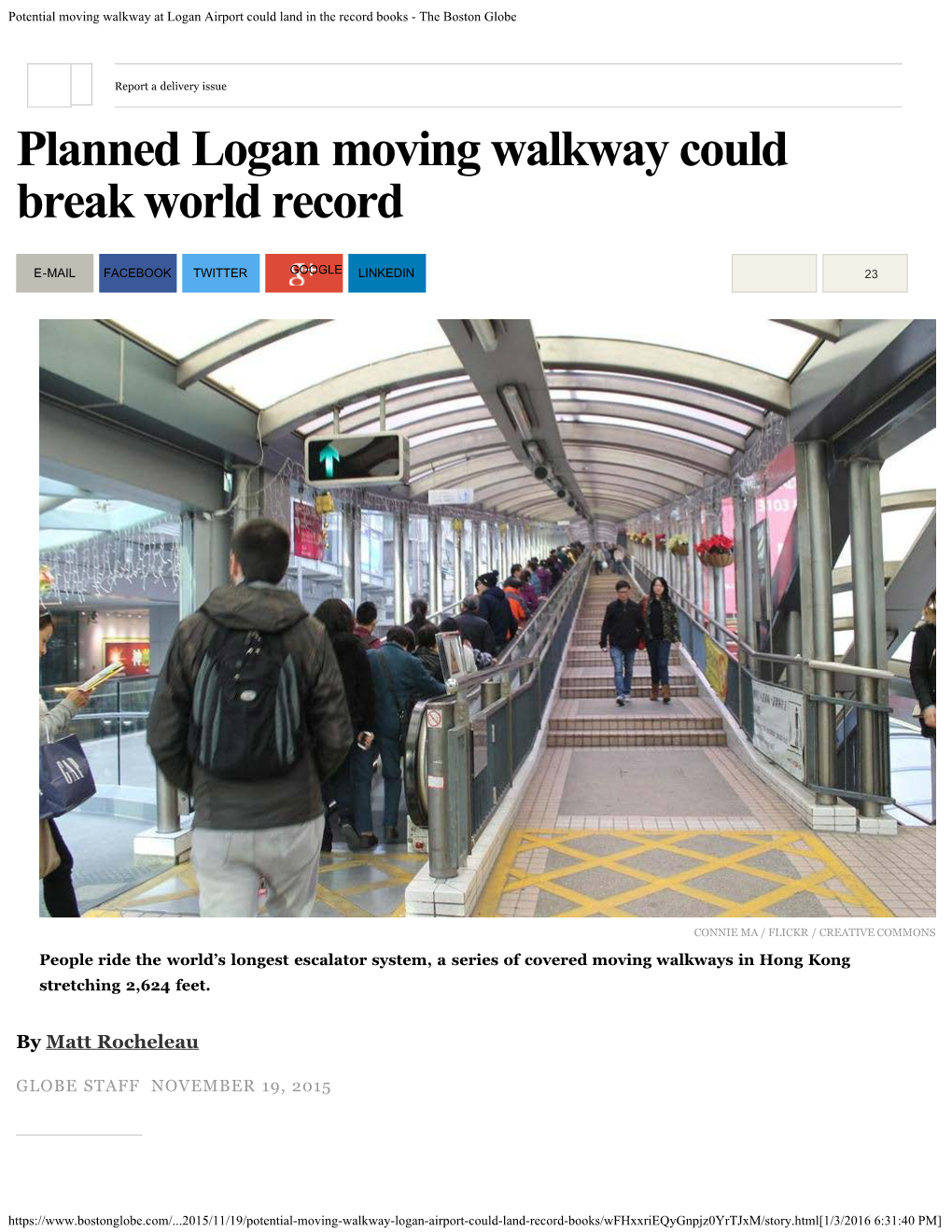 Potential Moving Walkway at Logan Airport Could Land in the Record Books - the Boston Globe