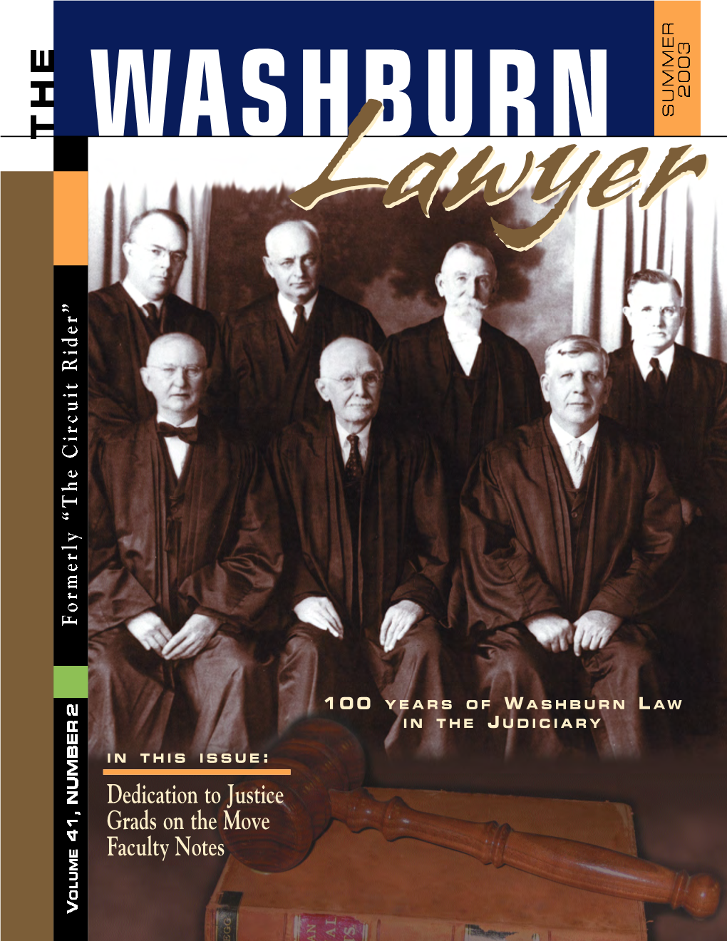 Washburn Lawyer, V. 41, No. 2 (Summer 2003)