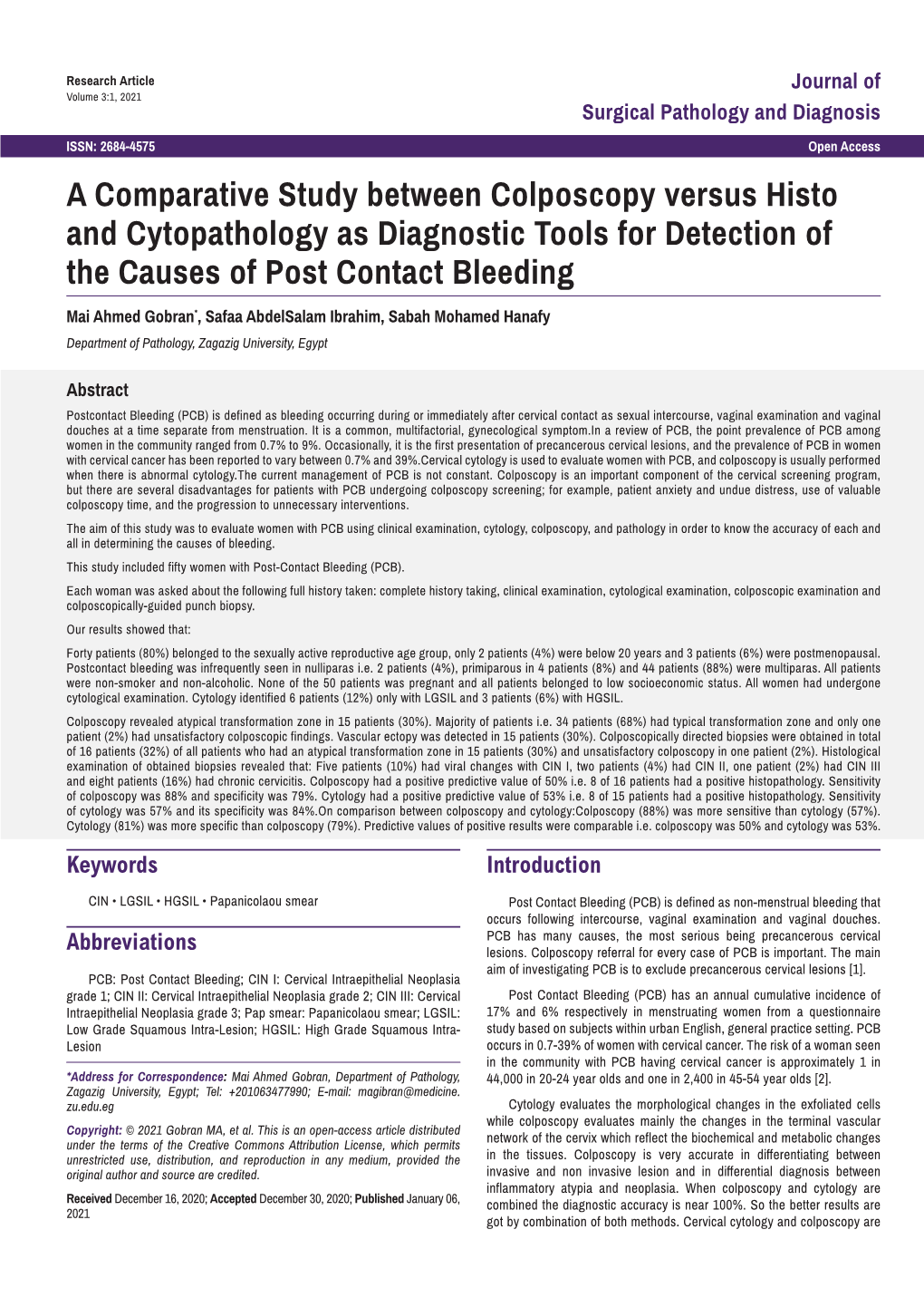 A Comparative Study Between Colposcopy Versus Histo And