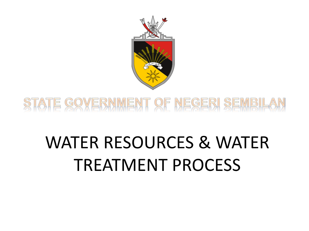 Water Resources & Water Treatment Process